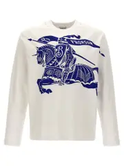 [Burberry] Burberry-Printed T Shirt Bianco-Donna XS White