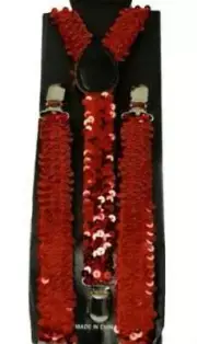 Red Sequin Suspenders