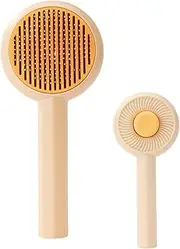 Detangling Pet Comb - Dog Comb | Pet Hair Comb | Cat Dog Brush For Shedding | Self-Cleaning Dog Slicker Brush | Grooming Massage Dematting Comb For Dematting Matted, Combing Out Knots