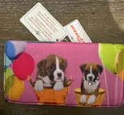 Blossom Collection Wallet Boxer Puppy Tri fold Organizer Womens Clutch NEW