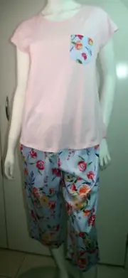 BNWT Peter Alexander Floral 3/4 Pant PJ Set Size Medium RRP: $99.95