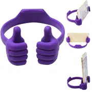 Flexible Thumb Cell Phone Holder Tablet Holder for Desk-Purple