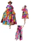 Best Value Set 3pcs = Long dress + Short dress + Pants, Boho, Patchwork Handmade