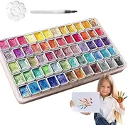 Epoxy Resin Color Pigment, Glitter Pearl Pigment, 60 Colors Shimmer Mineral Painting Palette Portable for Making Art Beginners Artists Decoration Nails