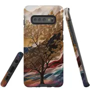 For Samsung Galaxy S10+ Plus Tough Protective Cover, Mysterious Golden Tree