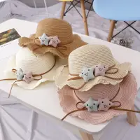 在飛比找蝦皮購物優惠-夏季兒童草帽出遊防曬漁夫帽寶寶太陽帽遮陽帽潮