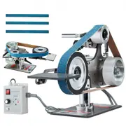 VEVOR Belt Grinder Sander, 30 x 1-Inch Variable Speed Belt Polisher with VFD, 550W Polishing Grinding Machine with 2 Grinding Moulds & 3PCS Sanding Be