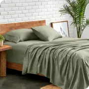 Ddecor Home 1500 Thread count Premium Cotton Blend Sage Queen Sheet Set by Ddecor Home
