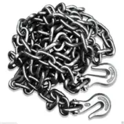 1/4" X 12ft H D Tow Chain With Hooks Towing Pulling Secure Truck Cargo Chains