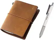 Midori Traveler's Notebook - Starter Kit, Camel (Passport Size)+Daidai Original Ballpoint Pen