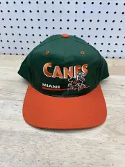 Twins Enterprises Green Orange White Miami Canes Snap Back Baseball Cap Hat