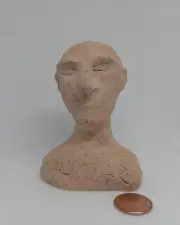 "Homer - 4"-Clay sculpture, hand made. Fired to Cone 5. Unglazed.