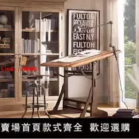 在飛比找樂天市場購物網優惠-【台灣公司保固】實木斜式可調節繪圖畫桌設計師腦工作臺書桌面畫