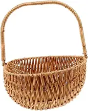 DOITOOL Hand Woven Storage Basket Rustic Flower Arrangement Basket Woven Flower Girl Basket for Weddings Decorative Plant Holder for Home Garden