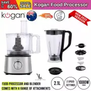 Kogan Food Processor Blender 2L Countertop Blender Smoothie Dough Citrus Juicer