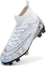 PiDaGlobal Boys Football Boots Kids Girls Firm Ground Soccer Shoe Astro Turf Trainers Athletics Sport Shoes Teenager Profession Competition Indoor Outdoor Club Sneaker Unisex
