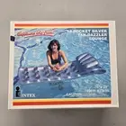 Vintage 1990 Intex Tan Dazzler Lounge Silver Inflatable 18 Pocket Pool Float