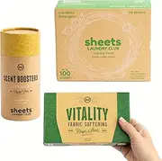 One Month Laundry Solution 50 Loads Plastic Free (1 Fresh Linen, 1 Sandbar, 1 Vitality)