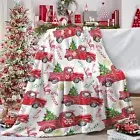 Christmas Blanket Red Truck Christmas Decorations, Bedding Sofa Bed Throw Flu...