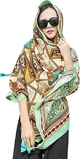 [Generic] Women's Scarf Cotton Fringed Design Wraps Fashion Scarves Sunscreen Shawls for Summer Fall Spring Winter