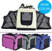 Pet Life 'Hounda-Accordian' Expandable Soft-Folding Collapsible Pet Dog Crate