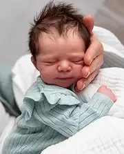 Anano Reborn 45cm Realistic Silicone Doll for Girls Who Looks Like Real Newborn Silicone Baby Doll Girl Reborn