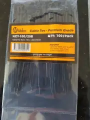 Cable Ties Zip Ties Nylon UV Stabilised Black Cable Tie Pack of 100 PCS .