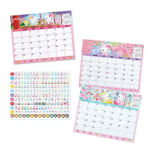 【SANRIO 三麗鷗】2024 單頁立架式桌曆 桌上型月曆 行事曆 Hello Kitty