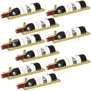 9Pcs Metal Wall Mounted Wine Racks, Hanging Wine Bottle Display Organizer Hol...
