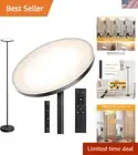 Brighten Spaces with 30W Dimmable LED Floor Lamp - 4 Color Temps, Remote Control