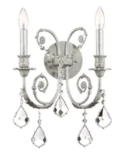 Crystorama 2-Light Regis Sconce Swarovski Spectra Crystal