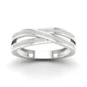 10K White Gold Diamond Heart Engagement Ring Size 8 (0.15ct/SI2,H-I)