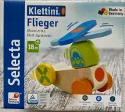 Selecta Klettini Wooden Toy Airplane Touch Fastener Aeroplane Stacking 62079 New