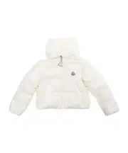 logo-patch padded jacket 8Y white