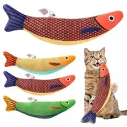 3 PCs Cat Chew Toys Crinkle Sound Saury Fish Cat Catnip Toys Kitten Kicker Toys