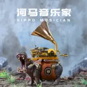 Metal Puzzle Mechanical Party Studio Hippopotamus Musician Assemble Model Toy