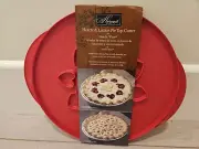 New Harvest By Nordic Ware Lattice Hearts Pie Top Cutter 2 Sided Red Plastic