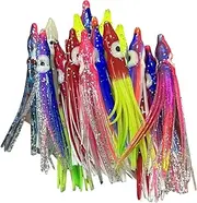 Fishing Lures Kit | Fishing Lures Bait Simulation Squid Skirt | 20X Swimbait Realistic, Fishing Accessories for Bass, Trout, Salmon, Pike, Walleye
