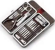 Manicure Set,Nail kit Manicure Set,Nail Care kit, Pedicure Knife Nail Clipper Set Home Nail Clippers Pliers Adult Manicure Tools Set Personal Care Nail Clipper Kit,Red(Brown)