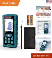Precision Laser Distance Measure 328ft with 20 Data Storage & Mute Mode