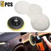 5pcs 5" Buffing Waxing Polishing Sponge Pads Kit Set For Car Polisher Drill