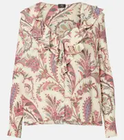 [Etro] Etro Printed ruffled blouse AU 16 multicoloured