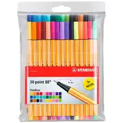 Stabilo Point 88 Fineliners 0.4mm Assorted 30 Pack