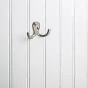 Double Wall Mount Hat Coat Robe Hook Bathroom Towel Holder In Satin Nickel