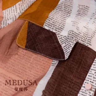 【MEDUSA 曼度莎】現貨-粉釦天絲棉長版透膚襯杉（M-2L）｜女上衣 女長版上衣 加大尺碼(101-71301)