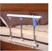Bed Side Handrail, Folding for The Elderly, Stainless Steel Bedside Drop Guard Rails Adult Safety Auxiliary Bedside,White