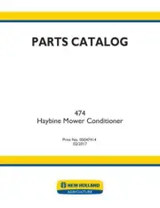 New Holland 474 Haybine Mower Conditioner Parts Catalog Manual Exploded Diagrams