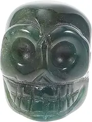 Hoement Skull Charm Pendant for Jewelry Making Hand-Carved Natural Agate for Bracelets Necklaces Keychains Unique Crafting Accessory Selection