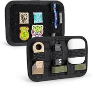 TACTICAL_GEEK TCM2 Mini EDC Organizer Board, Anti-Slip Elastic Woven Board,Bag Insert Panel for Small Gear, Backpack Accessories for Everyday Necessary Gadget (Black)
