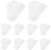 [LmashRbaiw] 10 Pairs Ruffle Socks for Girls,Toddler Ruffle Socks,Toddler Dress Socks,Frilly Socks for Girls,Girls Lace Socks